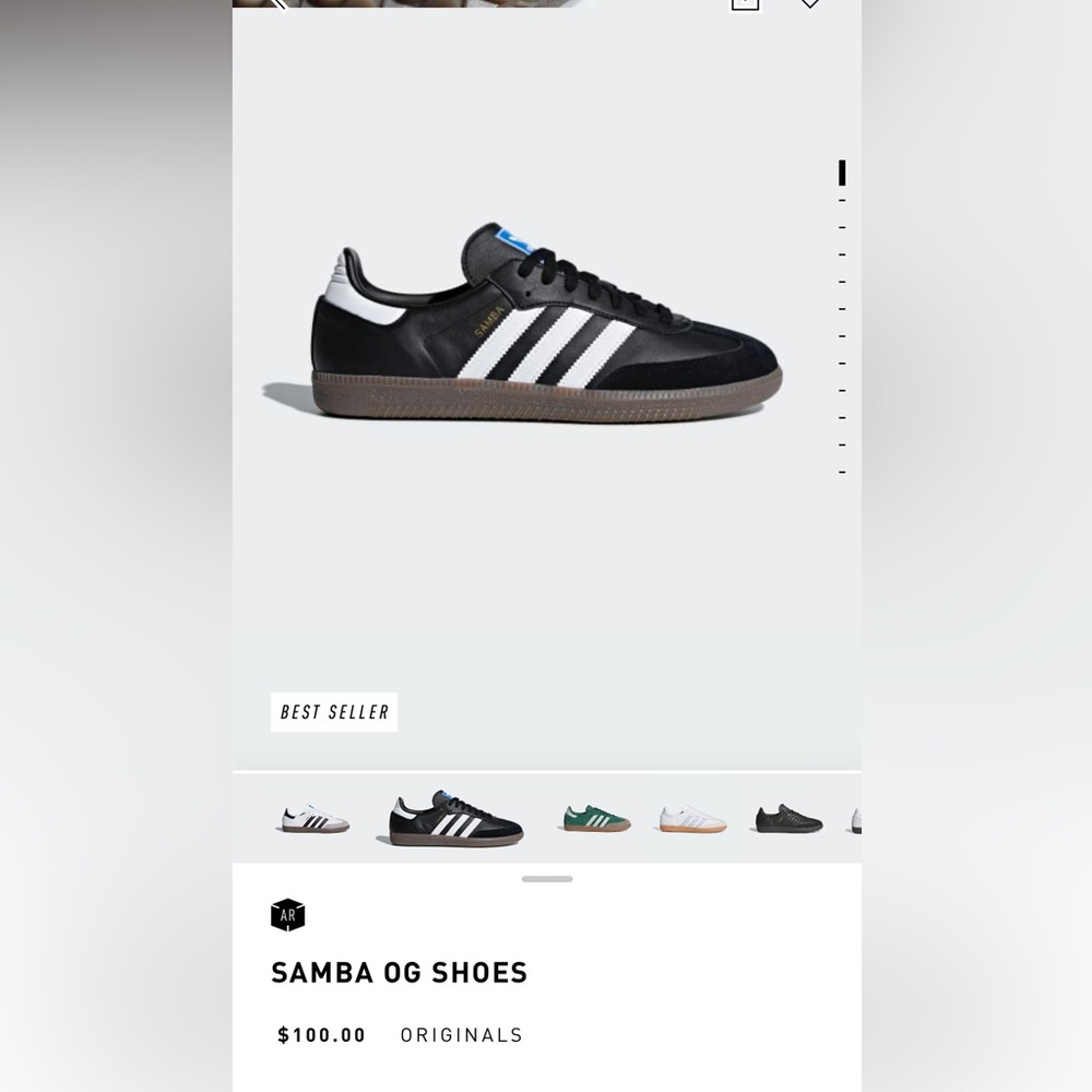 Samba OG sneakers in black (5.5M/6.5W) - fits size 7W foot